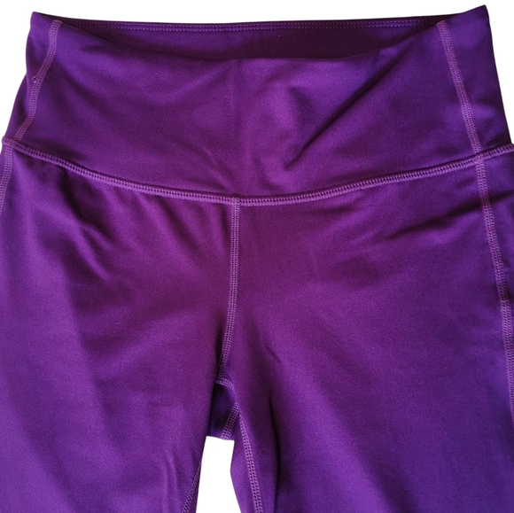 Athleta Chaturanga Cropped Leggings In Fuchsia/Pink - Sz S - Picture 2 of 7